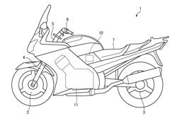 CONTROL DEVICE FOR VEHICLE, AND MOTORCYCLE