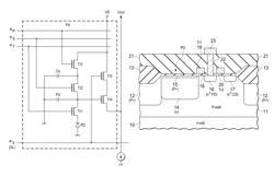 Image sensor five transistor pixel element with four control signals