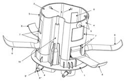 Urea tank and base plate with an integrated heating element