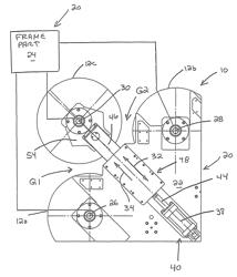 Adjusting mechanism for rolls on a roll stand assembly