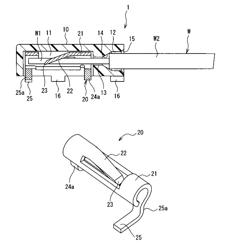 Surface mount contact and connector using same