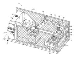 Modular system with platformed robot, booth, and fluid delivery system for tire spraying