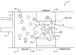 Liquid filtration using pressure difference across a hydrophobic membrane