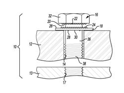 Composite Engine Part and Fastener Assembly and Method of Securing a Composite Part to an Engine