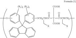 Photosensitive composition including photopolymerizable polymer having fluorene skeleton