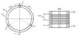 Wear-resistant separating device for removing sand and rock particles