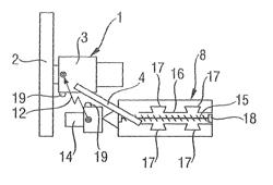 Method for uploading crop stored in a grain tank of a harvesting device