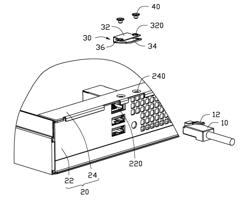 ELECTRONIC DEVICE HAVING ASSISTING APPARATUS FOR UNPLUGGING RJ-45 CONNECTOR