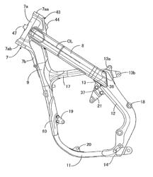 Vehicle body frame of motorcycle