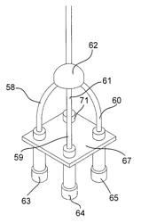 Robot milking arm and a method of attaching milking cups