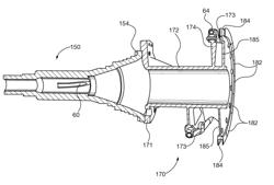 ROLLING MILL COIL-FORMING LAYING HEAD WITH UNISTRUCTURAL PATH AND DEFLECTOR GUIDE TROUGH SUPPORT