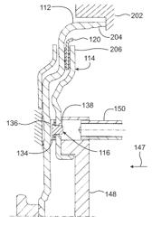 Piston plate connection with blind riveting