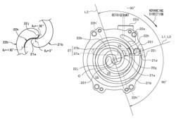 Variable displacement scroll compressor having first and second compression chambers that communicate with each other