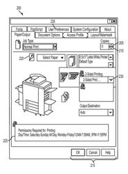 Printer driver with context based restrictions