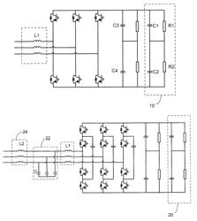 Inverter and active power filter system utlizing an auxiliary capacitor module