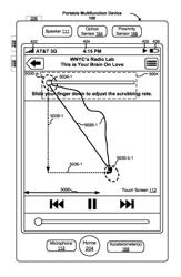 Device, method, and graphical user interface for moving a current position in content at a variable scrubbing rate