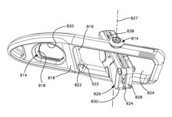 Knife having a reversible carriage