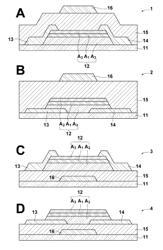 Thin-film transistor, method of producing the same, and devices provided with the same