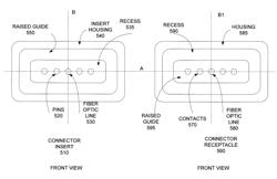 Magnetic connector with optical signal path