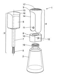 Cosmetic unit with swiveling closure