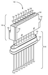 Electronic module assembly for filtered feedthroughs