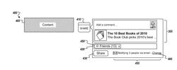 Content sharing interface for sharing content in social networks