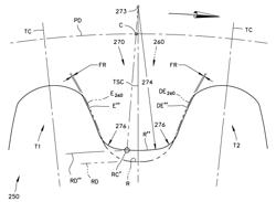 Inverted tooth chain sprocket with frequency modulated meshing features