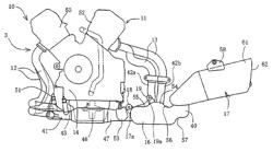 Exhaust system for motorcycle