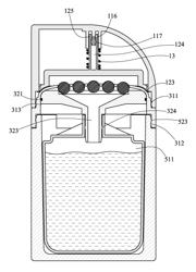 Leak-proof container for a liquid cosmetic product