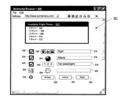 Displaying speech command input state information in a multimodal browser