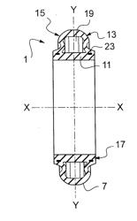 SEMI-HOLLOW PNEUMATIC WITH IMPROVED PROFILE AND ROLLING MEMBER EQUIPPED WITH SAID PNEUMATIC