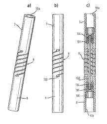 Rod-shaped implant element with flexible section