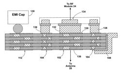 Co-fired electrical feedthroughs for implantable medical devices having a shielded RF conductive path and impedance matching