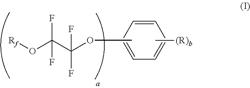 PERFLUOROPOLYVINYL MODIFIED ARYL INTERMEDIATES AND MONOMERS