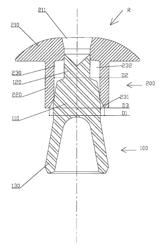 Riveting element and associated installation tool