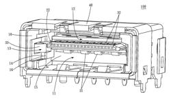 Electrical connector socket and plug having two transmission interfaces