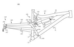 Bicycle rear suspension system with controlled variable shock rate