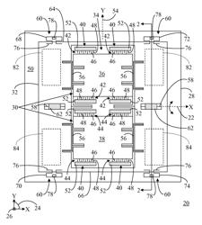 Inertial sensor with off-axis spring system