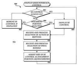 Method and computer-readable medium for interacting with a portion of an electronic document