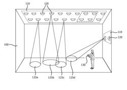 Method and system for 2D detection of localized light contributions