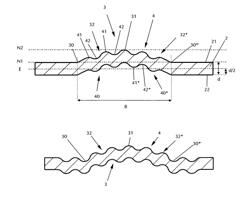 Metallic flat gasket