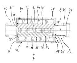 Mixing device for food masses and a sausage filling machine