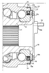 Device for assembling and disassembling a sensor in a bearing unit