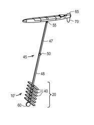 Wave-powered device with one or more tethers having one or more rigid sections