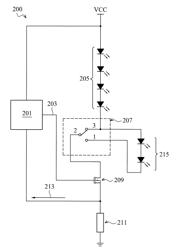 Color Temperature Adjustment for LED Lamps Using Switches