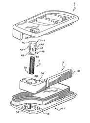 Remote control device with stowable key, in particular for an automobile