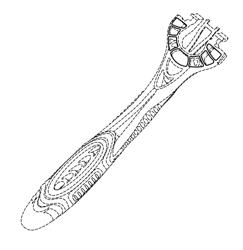 Portion of a safety razor handle