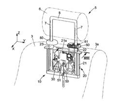 Mounting System for a Headrest Retractable by Gravity, Assembly Comprising Such a Mounting System and Vehicle Seat Comprising Such an Assembly