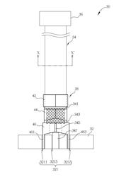 Connector for connecting a coaxial cable and a circuit board and related transmission interface as well as assembly method therewith