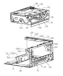 Electronic device enclosure with bracket for data storage device